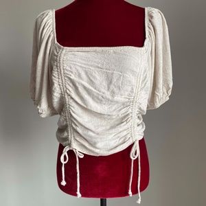 Wild Fable beige milkmaid top